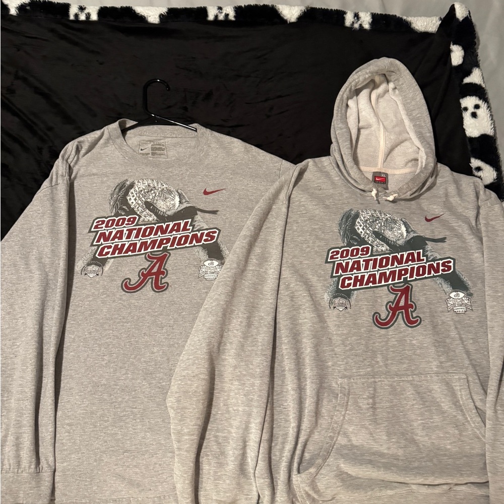 Gray Nike Hoodie with Graphic Print